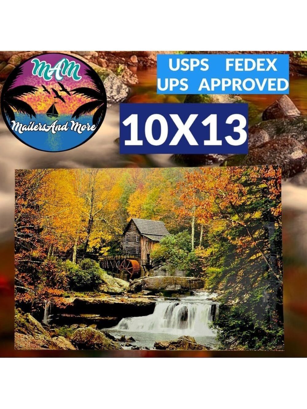 25 10X13 Poly Mailers Glade Creek Grist Mill Autumn, Shipping PRICE IS FIRM Fall - Picture 8 of 10